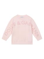 Dolce & Gabbana Kids logo-embossed jersey sweatshirt - Rose