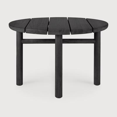 Ethnicraft Ronde Outdoor Salontafel 'Quatro' Teakhout, 68cm, kleur Zwart