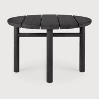 Ethnicraft Ronde Outdoor Salontafel 'Quatro' Teakhout, 68cm, kleur Zwart