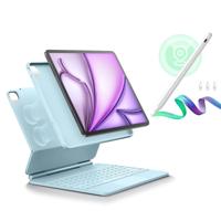 iPad Air 13" (M4) 2026 Bundle Rebound Magnetic Keyboard Case 360 & Digital Pencil-US Layout-Blue