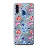 Bloemetjes: Samsung Galaxy A20s Transparant Hoesje Bloemetjes: Samsung Galaxy A20s Transparant Hoesje
