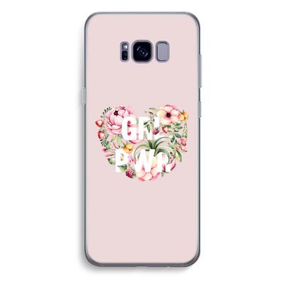 GRL PWR Flower: Samsung Galaxy S8 Plus Transparant Hoesje