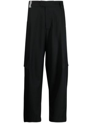 marina yee pantalon en laien à coupe droite - Noir