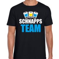 Apres ski t-shirt Schnapps team zwart heren - Wintersport shirt - Foute apres ski outfit