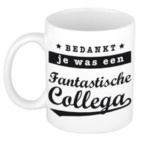 Bedankt je was een fantastische collega - de laatste week - koffiemok / theebeker - 300 ml Bedankt je was een fantastische collega - de laatste week - koffiemok / theebeker - 300 ml