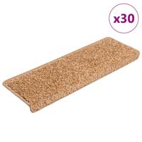 Trapmatten 30 st 65x21x4 cm beige rechthoekige rand