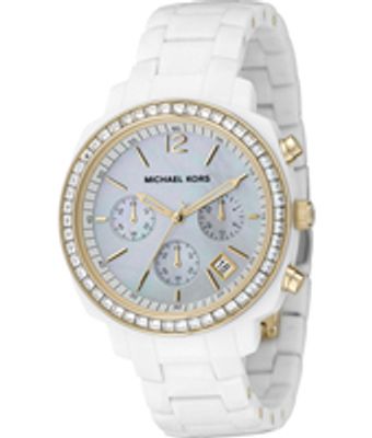 Horlogeband Michael Kors MK5187 Kunststof/Plastic Wit 17mm