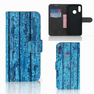 Honor 10 Lite | Book Style Case | Wood Blue