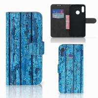 Honor 10 Lite | Book Style Case | Wood Blue