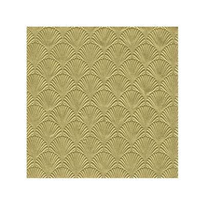 Servet Luxe - 16x - 3-laags - met schub patroon - goud - 33 x 33 cm