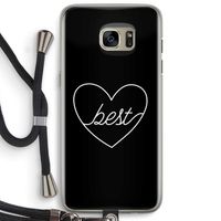 Best heart black: Samsung Galaxy S7 Edge Transparant Hoesje met koord