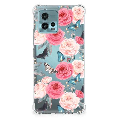 otorola Moto G72 Case Butterfly Roses otorola Moto G72 Case Butterfly Roses