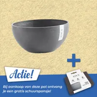 Schaal brussels d35h16cm grijs