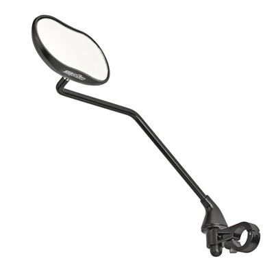 Ergotec Spiegel m-88lv lange arm 111 x 52 mm aluminium - zwart gezandstraald