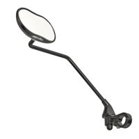 Ergotec Spiegel m-88lv lange arm 111 x 52 mm aluminium - zwart gezandstraald