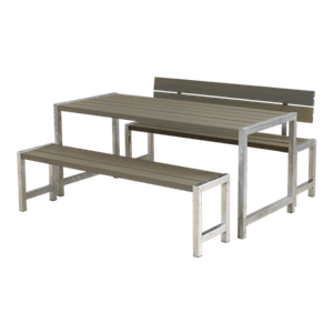Picknickset Modern Grijs Bruin 1 Rugleuning