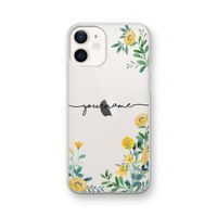Gele bloemen: iPhone 12 Transparant Hoesje