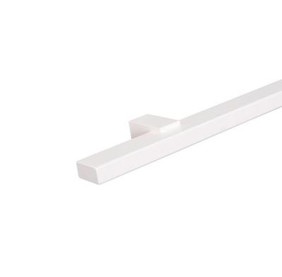 Rechthoekige trapleuning wit 40x20 mm - per meter