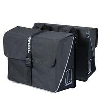 Basil forte dubbele fietstas, zwart/zwart, waterafstotend, 35l