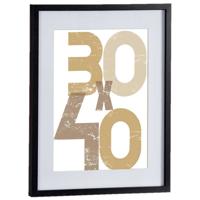Houten fotolijst - zwart - 40 x 50 cm - fotolijstje - met passe-partout - decoratie