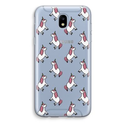 Eenhoorns overal: Samsung Galaxy J5 (2017) Transparant Hoesje