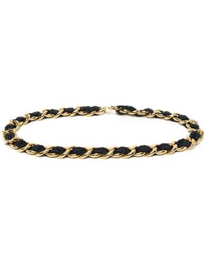 CHANEL Pre-Owned ceinture en chaîne à design tressé (1996) - Or