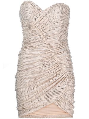 Alexandre Vauthier robe-bustier à sequins - Tons neutres