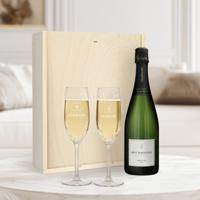 Champagnepakket met gegraveerde glazen - René Schloesser (750ml)