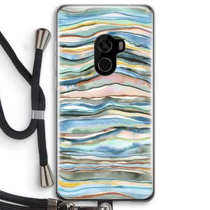 Watercolor Agate: Xiaomi Mi Mix 2 Transparant Hoesje met koord