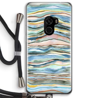 Watercolor Agate: Xiaomi Mi Mix 2 Transparant Hoesje met koord