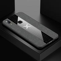 Voor vivo X21i XINLI stiksels doek textuur schokbestendig TPU beschermhoes (grijs)