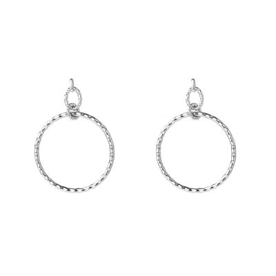 Go Dutch Label Oorbellen Hammered Rings Zilver