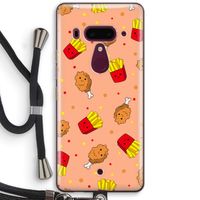 Chicken 'n Fries: HTC U12+ Transparant Hoesje met koord