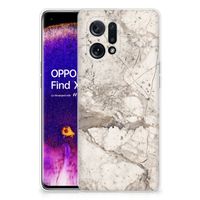 OPPO Find X5 TPU Siliconen Hoesje Marmer Beige - thumbnail