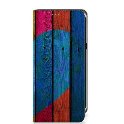 Samsung Galaxy A16 5G/4G Book | Wallet Case | Wood Heart - Cadeau voor je Vriend