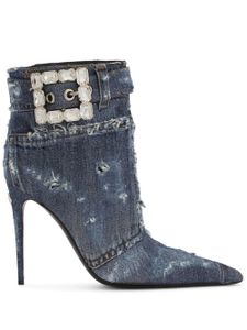 Dolce & Gabbana bottines en jean patchwork - Bleu