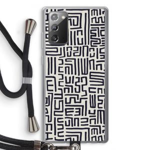 Moroccan Print: Samsung Galaxy Note 20 / Note 20 5G Transparant Hoesje met koord