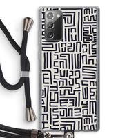 Moroccan Print: Samsung Galaxy Note 20 / Note 20 5G Transparant Hoesje met koord