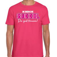 Vrijgezellenfeest T-shirt voor heren - ik ben die sukkel - roze - bruiloft/trouwen