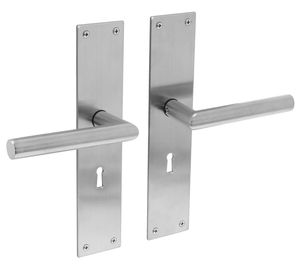 Intersteel Deurklink Jura met schild sleutelgat 56mm mat geborsteld RVS