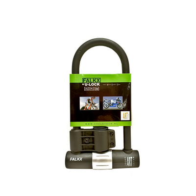 Falkx FALKX Leonid beugelslot, zwart/grijs, ART**** 180x320mm incl. framehouder. 16mm beugel.