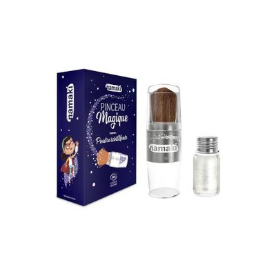 Namaki Kinder glitterpoeder kwast - zilver