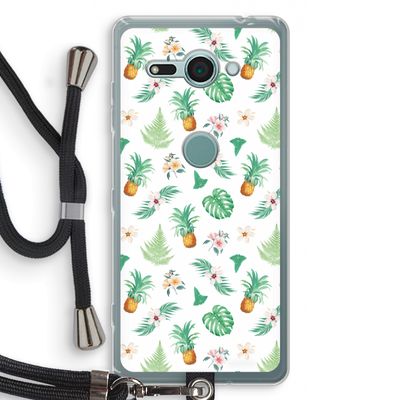 Ananas bladeren: Sony Xperia XZ2 Compact Transparant Hoesje met koord