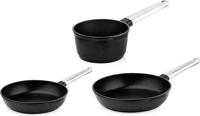 Westinghouse Pannenset Performance (koekenpan ø 24 & 28 cm + steelpan ø 18 cm) - zwart - inductie en alle andere warmtebronnen