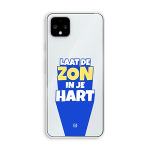 Laat de zon in je hart: Pixel 4 XL Transparant Hoesje
