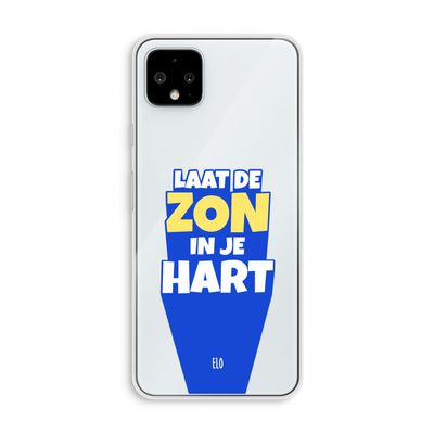 Laat de zon in je hart: Pixel 4 XL Transparant Hoesje