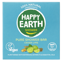 Happy Earth Pure Shower Bar Cedar Lime