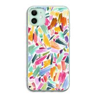 Watercolor Brushstrokes: iPhone 11 Transparant Hoesje