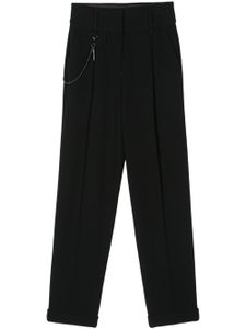 Emporio Armani pantalon droit à détail de plis - Noir