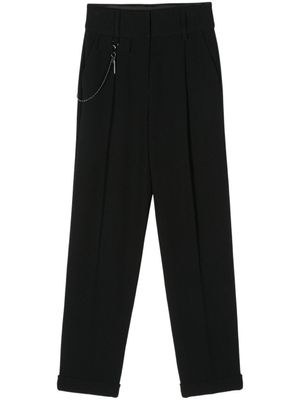 Emporio Armani pantalon droit à détail de plis - Noir